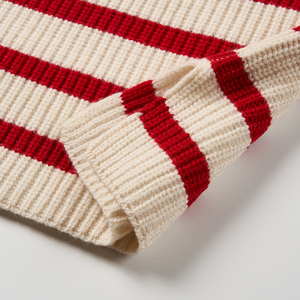 Cheap Chic Woman Clothes Wool Sweater Girls Striped Blouse Wholesale Fashion Sweater Women Winter Sweaters - Product Image 3