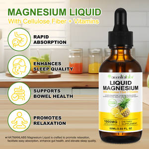Acentiallabs High Absorption Magnesium Liquid Drops with Cellulose Fiber,<strong>Bromelain</strong>, Vitamin Liquid Magnesium Pineapple Flavor - Product Image 3