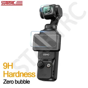 STARTRC baru 2 pak penutup layar ganda pelindung lensa kamera kaca Film Tempered untuk DJI Osmo pocket 3 aksesori kamera aksi