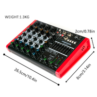 Mélangeur de son audio professionnel VP6 Effets multiples DSP Studio d'enregistrement Bluetooth Équipement DJ