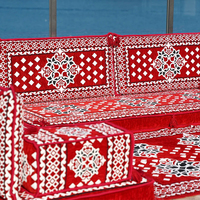 Ensemble de sièges modulaires en forme de L à quatre places à motifs floraux, design modulaire, canapé en éponge haute densité pour salon, appartement, école