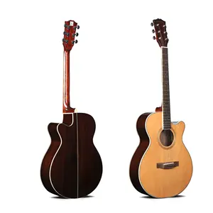 Musical instruments hot selling guitar brand with high quality oriental cherry acoustic guitar
