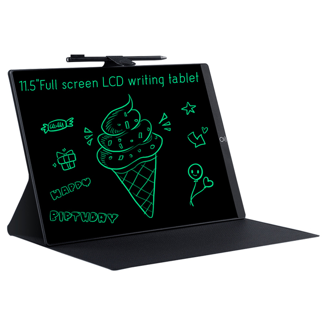 Business Office High End Leather Case Memo Pad Portable  Adult Digital Electronic Drawing Boards Lcd Writing Tablet 11.5 Inch