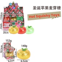 Produit phare de Noël : Pomme Squishy dorée, différentes couleurs, 5,7 cm, jouets à presser, jouets sensoriels souples