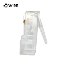 Owire OEM 23 Awg Cat6 Cat5e 8p8c Amp Mâle Femelle Fiche Modulaire RJ45 Connecteur avec Rohs Modèle Tj45 PVC Transparent