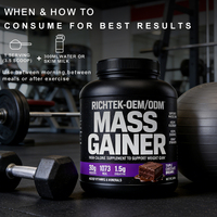 Poudre de protéines pour la prise de masse musculaire, formule personnalisée OEM, saveur variée, suppléments sportifs riches en protéines, gain de poids, développement musculaire