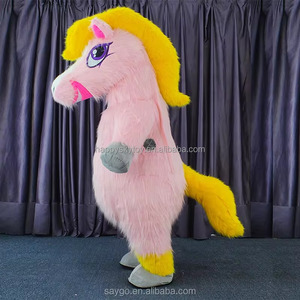 Inflatable Unicorn <strong>Horse</strong> Adult Unisex <strong>Mascot</strong> <strong>Costume</strong> for Mardi Gras Carnival - Product Image 4
