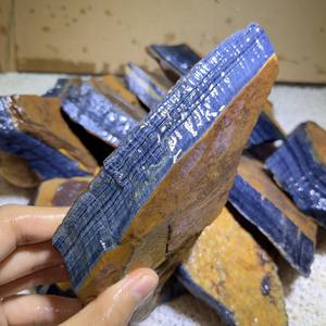 Pierres brutes de œil de tigre bleu naturel de haute qualité en gros - Product Image 2