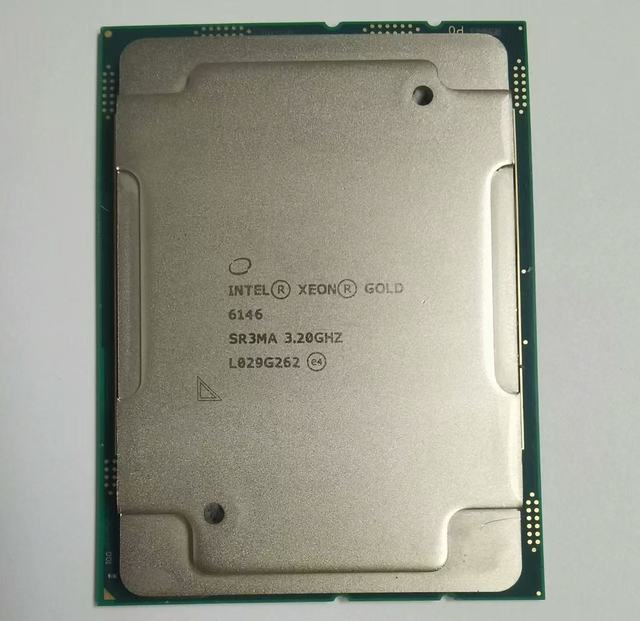 Pulled Xeon Gold 6146 CPU Processor 12Core 3.2GHz 24.75MB 165W SR3MA CPU FCLGA3647 Socket Server CPU