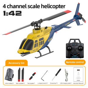 Hélicoptère RC ERA A60 Bell <span class=keywords><strong>206</strong></span> stabilisé par gyroscope, échelle 1/42, quatre canaux, monorotor, sans ailerons, modèle d'avion RC, nouveau 2026 - Product Image 5