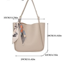 Sac fourre-tout en PU, nouvelle collection Printemps/Été 2026, style osier, grande capacité, minimaliste, haut de gamme, sac à bandoulière/porté croisé, urbain