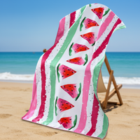 Watermeloen Microfiber Strandlaken Snel Droog Zandvrij Geprint Fruit Sublimatie Gepersonaliseerd Logo Kindveilig