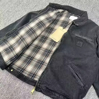 Veste en jean unisexe Detroit J97 en coton 100% délavé et vieilli, coupe lourde, pour hommes, vente en gros