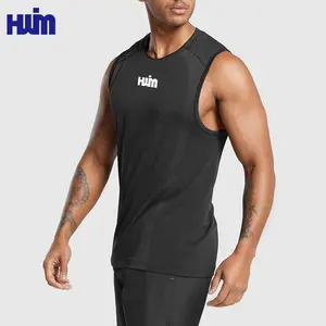 Heren Workout Snel Droog Zachte Tank Tops Fitness Prestatie Spier Mouwloze Shirts Gym Training Bodybuilding Vest