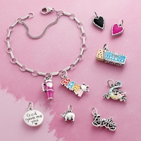 Bijoux en argent sterling S925 James Avery, breloques émaillées Maman, Famille, Lézard, Cochon, Cœur, Clochette bleue, DIY, pour femmes