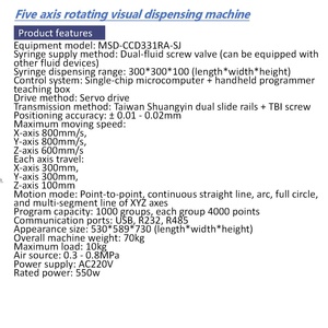 Độ chính xác cao 5 trục máy tính để bàn CCD trực quan tự động nhựa Epoxy lỏng Silicone dính keo máy pha chế robot - Product Image 3