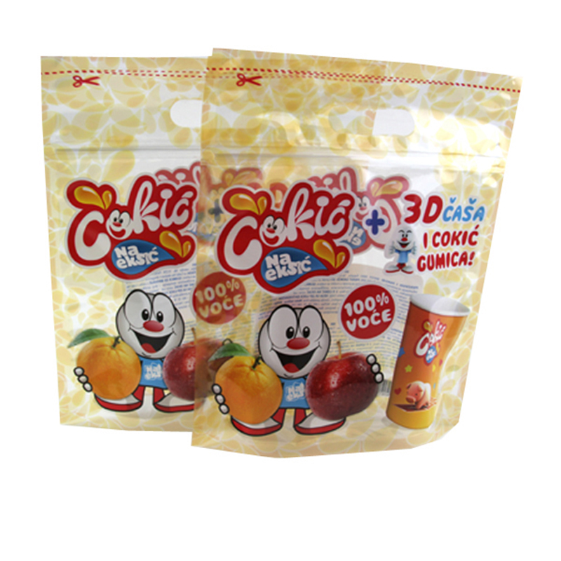 Factory custom stand up pouch zipper lock plastic bag with logo