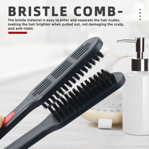 Pettine in compensato personalizzato oro argento criniera doppia faccia di alta qualità molle asciugacapelli spazzola per capelli arricciata - Product Image 3