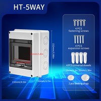 Caja de Distribución Impermeable IP65 de 2 Vías Serie HT, 200A MCB, 6 Tomas, Certificación IEC/CE para Gabinete de Distribución de Energía Industrial