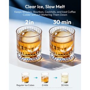 Máquina para Hacer Bolas de Hielo EUHOMY 2 en 1, Máquina de Hielo Esférico Estándar para Uso Doméstico en la Encimera - Product Image 3