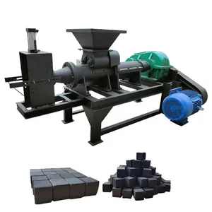 Shisha cubic round hexagonal charcoal briquette extruder machine 2024 hot selling charcoal coal pellet briquette making machine