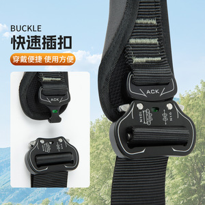 ชุดสายรัดนิรภัยแบบเต็มตัว Canle อลูมิเนียมอัลลอยด์ 2 ห่วงรูปตัว D สำหรับงานป้องกันการตกจากที่สูง - Product Image 2