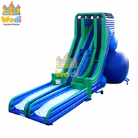 Toboggan aquatique gonflable industriel à vendre, piscine à jets d'eau, toboggan gonflable pour usage humide en vinyle, toboggan gonflable pour l'été…