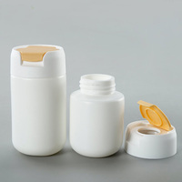Bouteille de complément alimentaire en HDPE blanc de qualité alimentaire avec bouchon à clapet 120ml 150ml 200ml Bouteilles de capsules en plastique mat au toucher doux