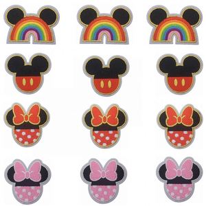 <b>Iron</b> on Embroidered Cute Mouse Ear Shape Rainbow Patches for Kid Clothes Bag Decoration - Product Image 1