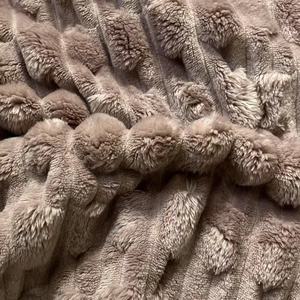 Bán Buôn Thiết Kế Mới Hai Mặt 330gsm 100% Polyester Sang Trọng Jacquard Flannel Lông Cừu Vải Cho Hàng Dệt May <span class=keywords><strong>Sofa</strong></span> Bìa - Product Image 5