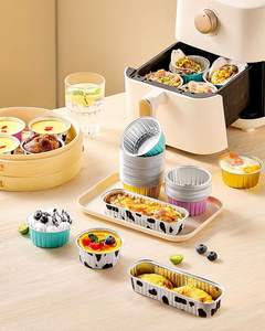 Disposable PET Mini Loaf Pans Lids 100 Pack 6.8oz Aluminum <b>Foil</b> Eco-Friendly Food Grade Cake Baking Pans Cupcake Tins <b>Containers</b> - Product Image 4