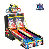 Machine de jeu d'arcade de bowling à billes pour 3 joueurs, à monnayeur, avec système de rédemption de tickets, pour salle de jeux familiale (FEC)