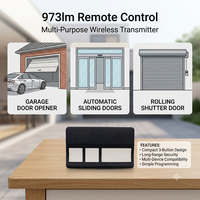 Télécommande de porte de garage 971LM 390 MHz, émetteur 972LM 973LM 974LM pour ouvre-portes, bouton d'apprentissage rouge/orange
