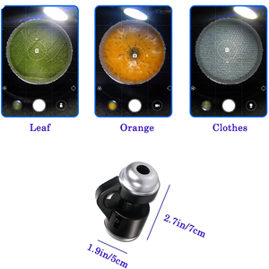 모든 휴대폰 호환 30배율 클립형 현미경 렌즈 LED 조명 포함 - Product Image 4