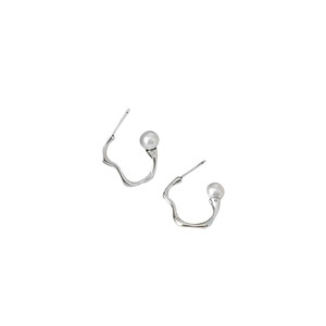 S925 Sterling <b>Silver</b> Heart Huggie Earrings For Women Minimalist <b>Studs</b> Everyday Wear Geometric Design - Product Image 5