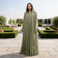 Abaya ouverte 2026 – Style élégant, Kebaya musulmane, Mode féminine moderne, Baju Kurung Malaisie, Polyester, Ensembles décontractés modernes pour adultes