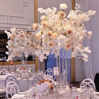 Boule de fleurs artificielles classique MoKtong en poudre de viande écologique pour décoration de mariage, cheminée et baby shower