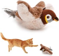 Vente en gros usine Nouveaux jouets pour chats interactifs intelligents, avec ailes battantes activées par le toucher, effet d'oiseau, rechargeables USB, pour l'exercice des animaux de compagnie