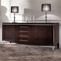 Furnitur Italia kelas atas kustom kabinet lemari samping ruang tamu Modern meja prasmanan Villa gaya mewah