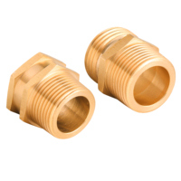 Adaptateur de tuyau d'arrosage, connecteur en laiton 3/4 pouce GHT vers 3/4 pouce NPT pour robinet, avec 8 joints supplémentaires