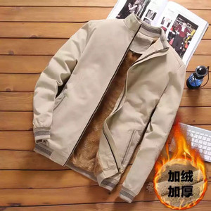 جواكيت بومبر شتوية دافئة للرجال بشعار مخصص وبياقة واقفة، واقية من الرياح ومبطنة بالصوف السميك، أحدث الموديلات للبيع بالجملة - Product Image 3