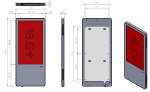 Zwo 21.5 — écran numérique pour boutons d'ascenseur, intérieur, LCD, mural, lecteur d'assistance Android - Product Image 4
