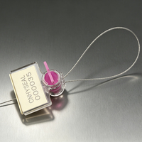 Sceau de sécurité CH602, fil spiralé de 0,7 mm, anti-effraction, en acier, avec logo et code-barres personnalisés