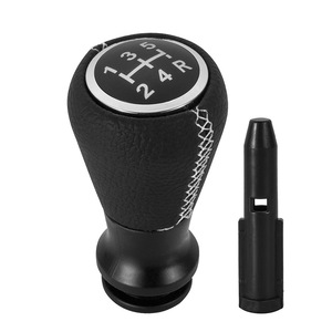 Poignée de levier de vitesses manuelle 5 vitesses Peugeot Citroën en cuir cousu ergonomique, accessoire intérieur de voiture - Product Image 1