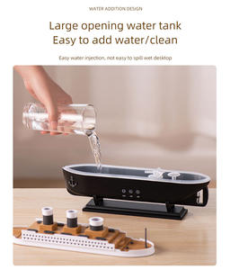 <span class=keywords><strong>Humidificador</strong></span> Ultrasónico Eléctrico de Plástico con Forma de Barco Vintage Creativo, Difusor de Aceites Esenciales de Medusa, Silencioso - Product Image 3