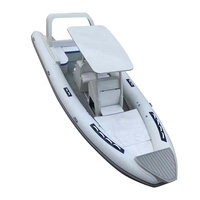Nervure de coque en aluminium 4.8m hypalon PVC sauvetage gonflable plancher en aluminium bateau rigide RIB