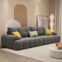 Canapé Modulable Crème Bouffant Inclinable Capitonnage pour Maison, Hôtel, Villa ou Appartement, Ensemble Trois Places pour Usage en Hall