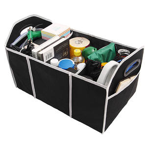 Bolsas de Almacenamiento Plegables para Maletero de Auto, Estilo Oxford Negro Clásico, Organizador Portátil para Asiento de Auto con Cierre de Cremallera, Multifuncional - Product Image 3