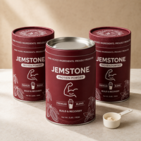 Emballage de tube en papier cylindrique rond de qualité alimentaire, recyclable, avec logo personnalisé, hermétique, pour poudre de protéines, avec couvercle en métal
