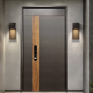 Wayon pintu keamanan Modern kustom, pintu eksterior luar ruangan tahan kelembapan untuk rumah vila pintu Aluminium cor - Product Image 4